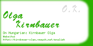 olga kirnbauer business card